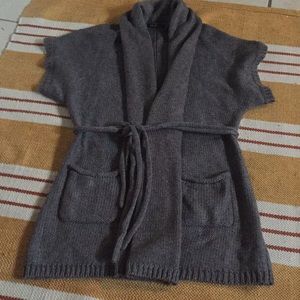 Cashmere wool blend wrap cardigan sweater sz m